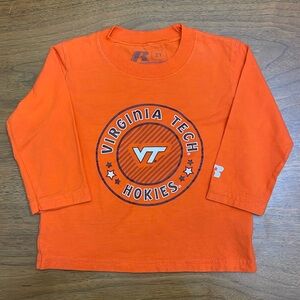 RUSSELL ATHLETIC EUC 100% Cotton Virginia Tech VT Hokies Long Sleeve T Shirt